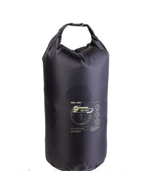 BAG MIL-TEC UNIVERSAL WATERPROOF 25L BLACK; Tactical bag