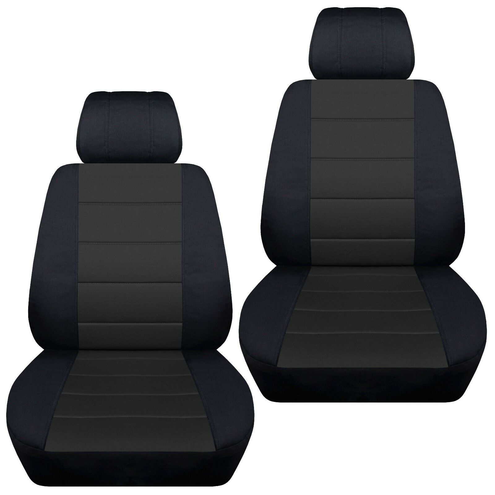 Front set car seat covers fits Chevy Equinox  2005-2020   black and charcoal