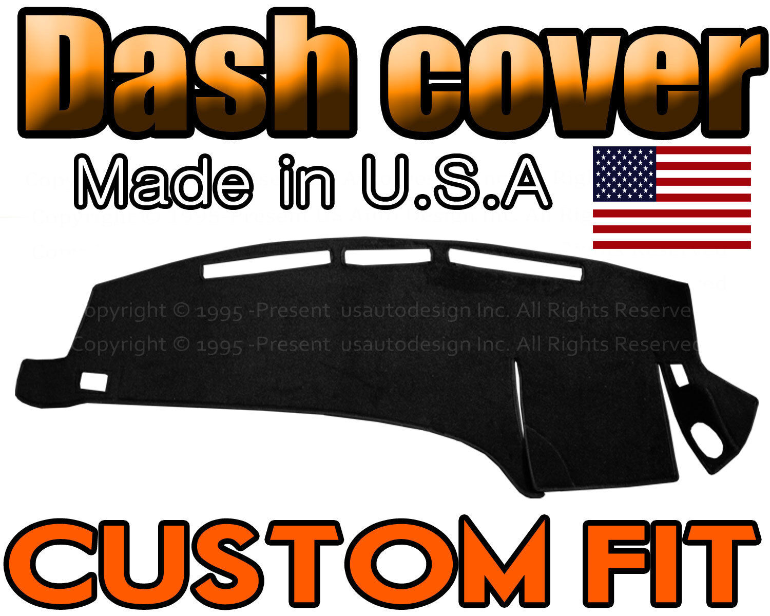 fits 1997-2008 FORD ECONOLINE FULL SIZE VAN DASH COVER DASHBOARD MAT USA/ BLACK