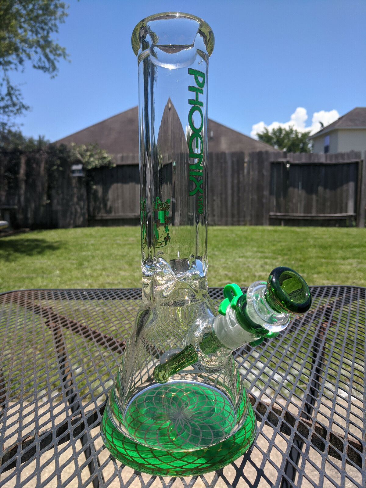 Extra Durable Glass Beaker Water Pipe Bong - Phoenix - 12\