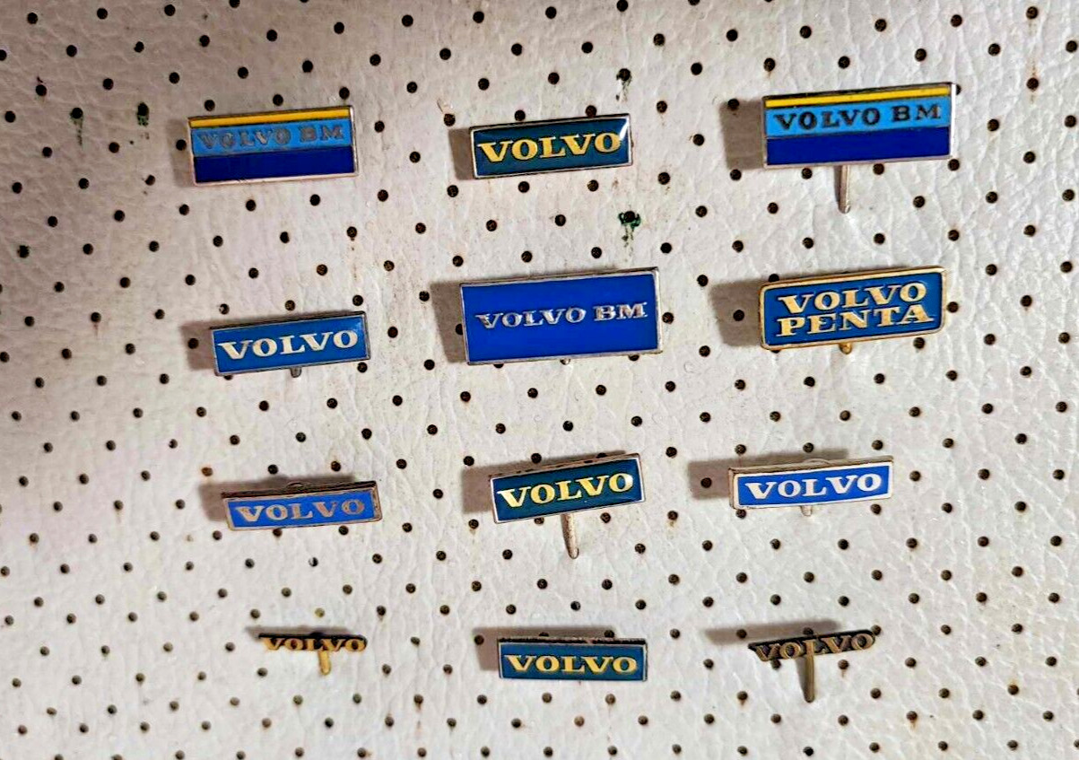 Volvo BM Sweden Vintage Pins Set Volvo Badges Collection Vehicles Oldtimer VOLVO