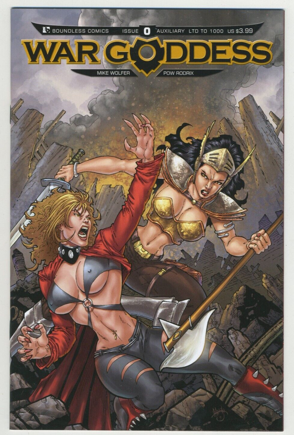 2011 Boundless Comics #0 War Goddess Clint Hilinski Auxiliary Cover