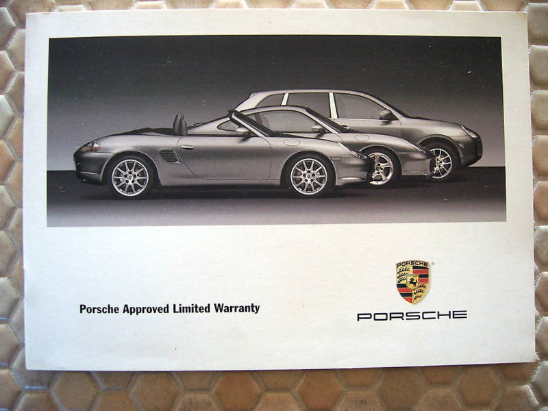 PORSCHE 911 BOXSTER CAYENNE OWNERS WARRANTY MANUAL 2003 USA EDITION