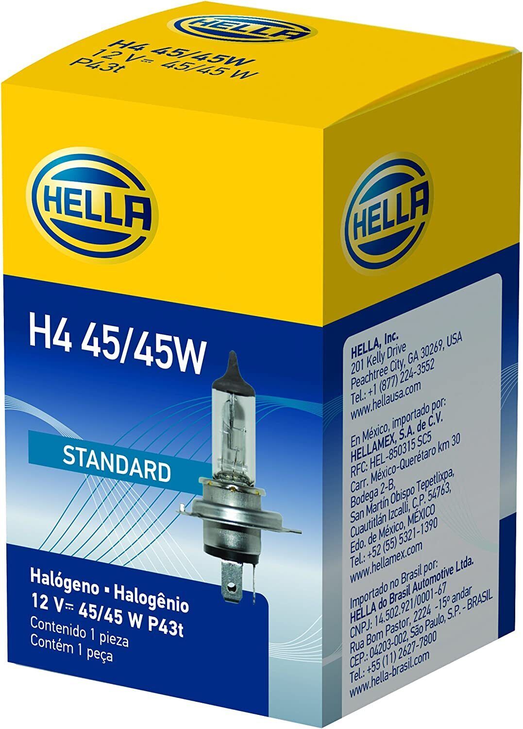 HELLA H4 45/45W Standard Halogen Bulb, 12 V
