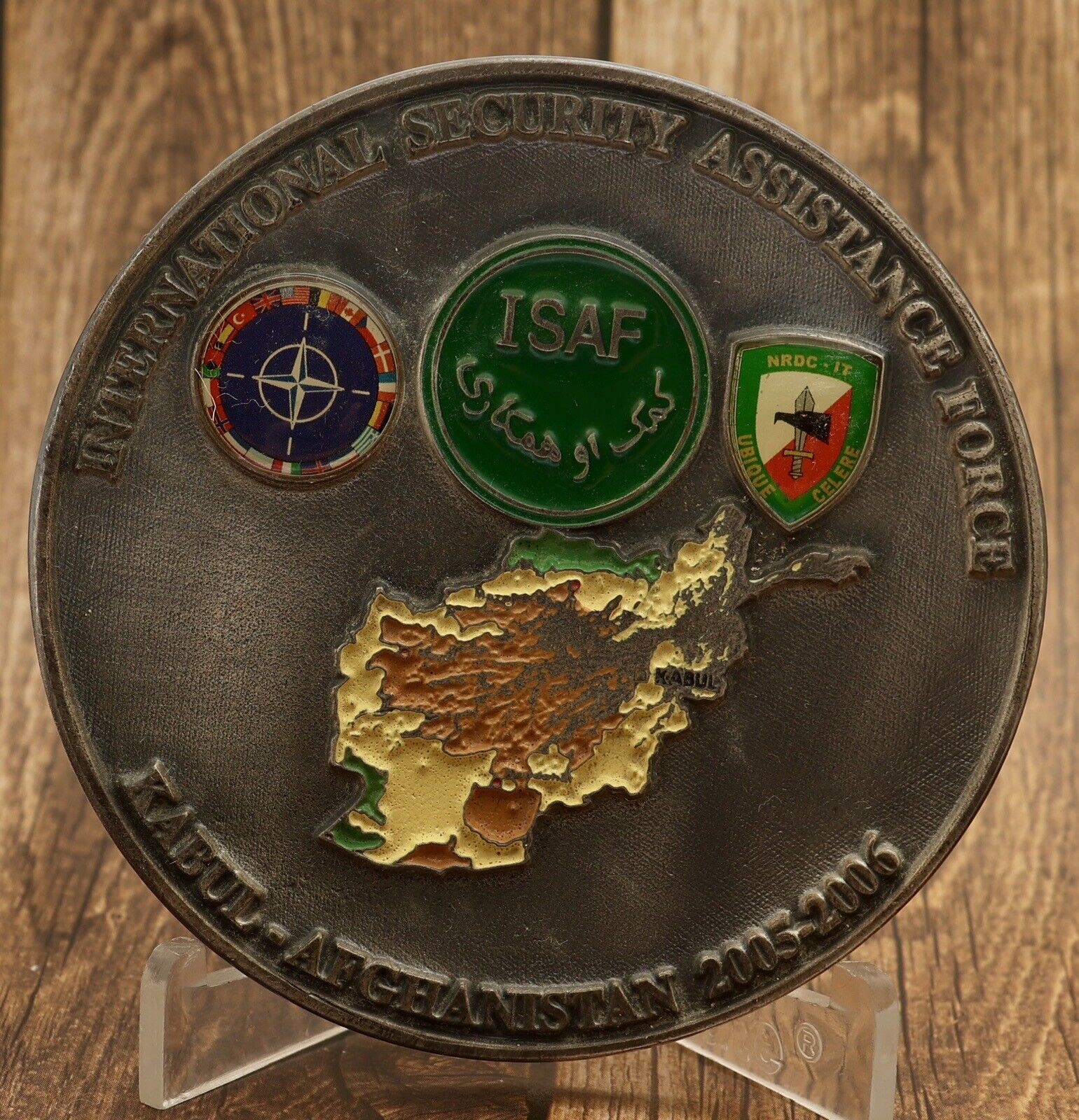 ISAF Italian Commander General Vecchio 3.5” Challenge Coin Afghanistan 2005-2006