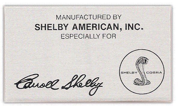 Shelby Made For Plaque