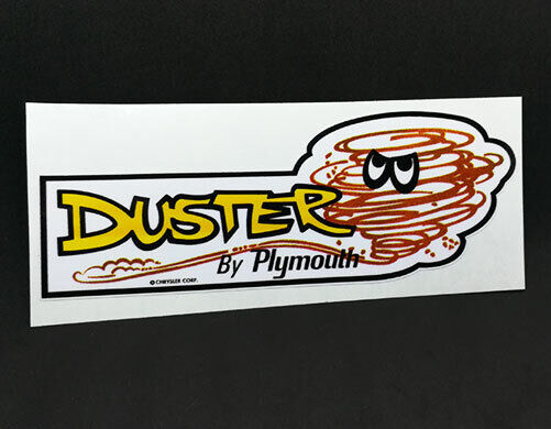 DUSTER BY PLYMOUTH Vintage Style DECAL, Vinyl STICKER, hot rod, car racing