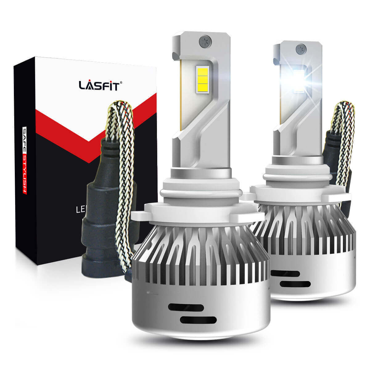 LASFIT 9005 LED Bulbs Headlight High or Low beam Conversion Kit Bright Plug&Play