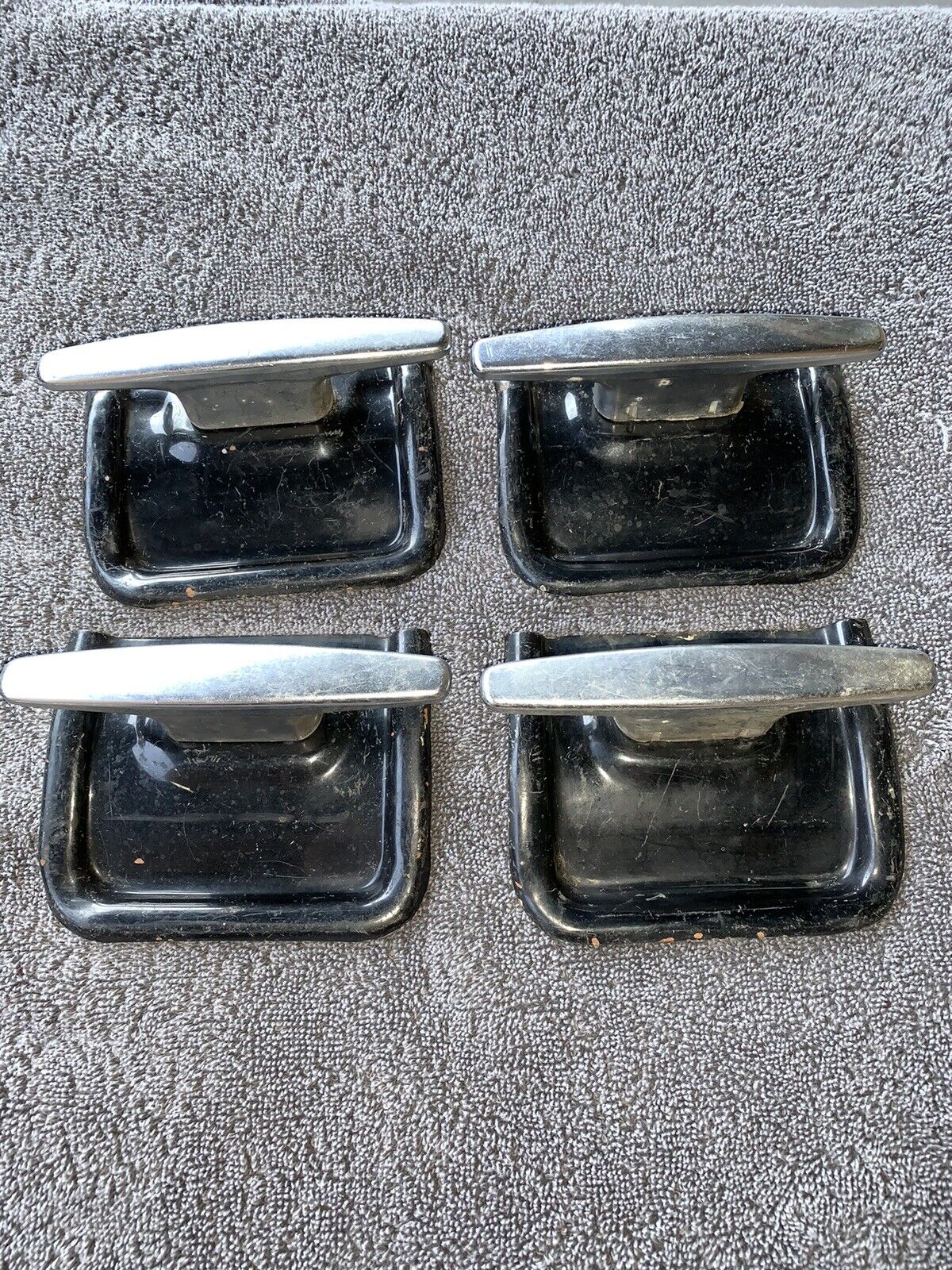 Set Of 4 Vintage Chrome Truck Pick Up Bed Tie Down Cleat Unknown Make