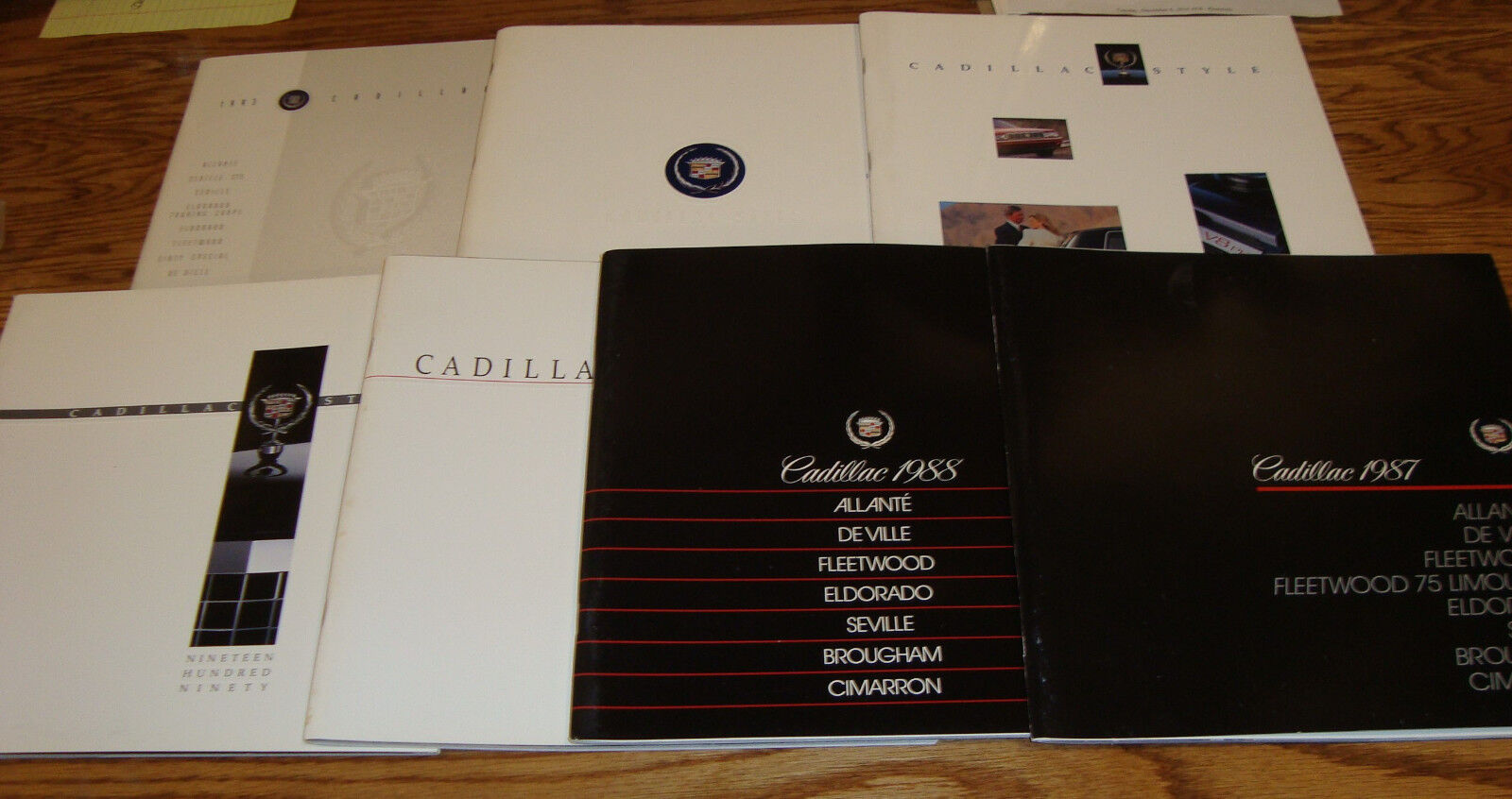 1987 1988 1989 1990 1991 1992 1993 Cadillac Full Line Deluxe Sales Brochure Lot