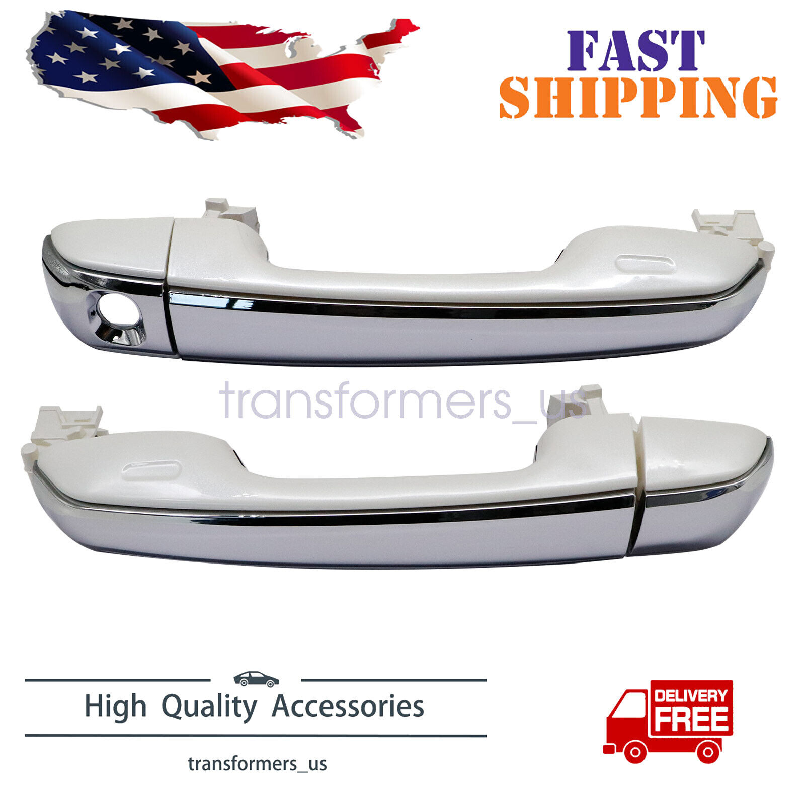2pcs For Lexus GX460 2010-2018 Outer Front Door Handle (Starfire Pearl)