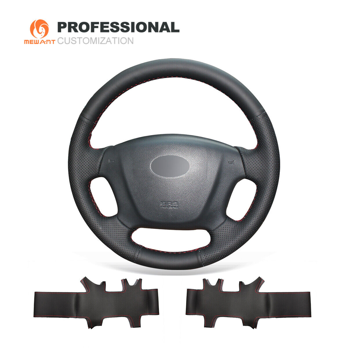 DIY Genuine Leather Steering Wheel Cover for Kia Rondo 2007-2010