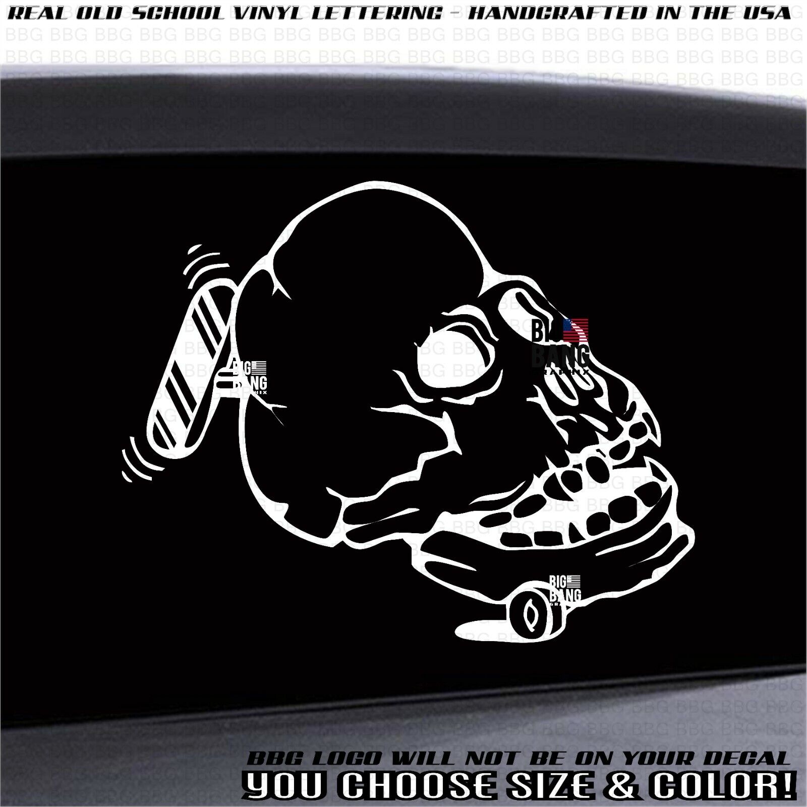 Hot Rod Rat Rod Vinyl Decal Sticker Old School Custom Street Skull Psychobilly 