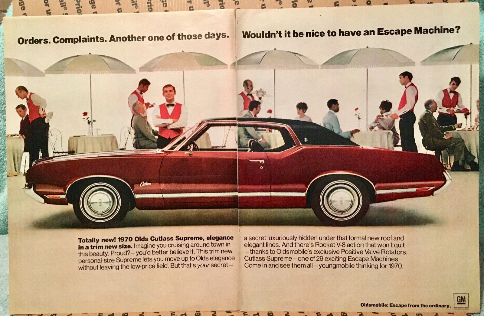 7 pgs: LIFE Sized ads for 1970, 1972, 1973 Oldsmobile Cutlass, 88, 98