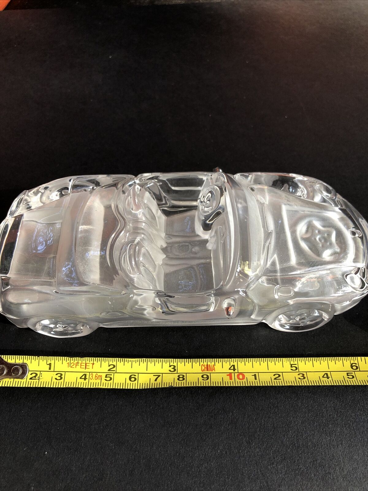 PORSCHE BOXSTER  GLASS CRYSTAL CAR MODEL AUTOMOBILE PAPERWEIGHT MAGIC CRYSTAL