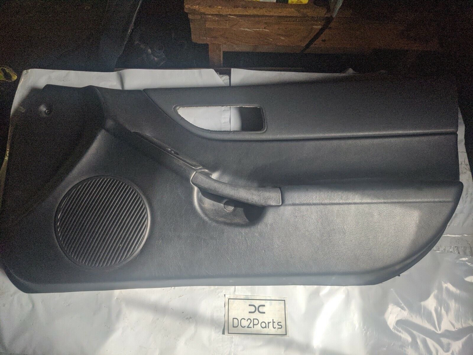 93-97 Honda Civic Del Sol Passenger Right (R) Black & Gray 2-Tone Door Panel OEM