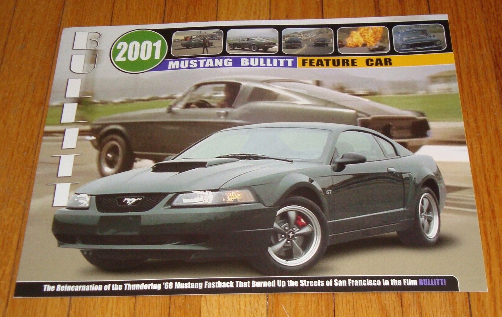 Original 2001 Ford Mustang Bullitt Sales Brochure 