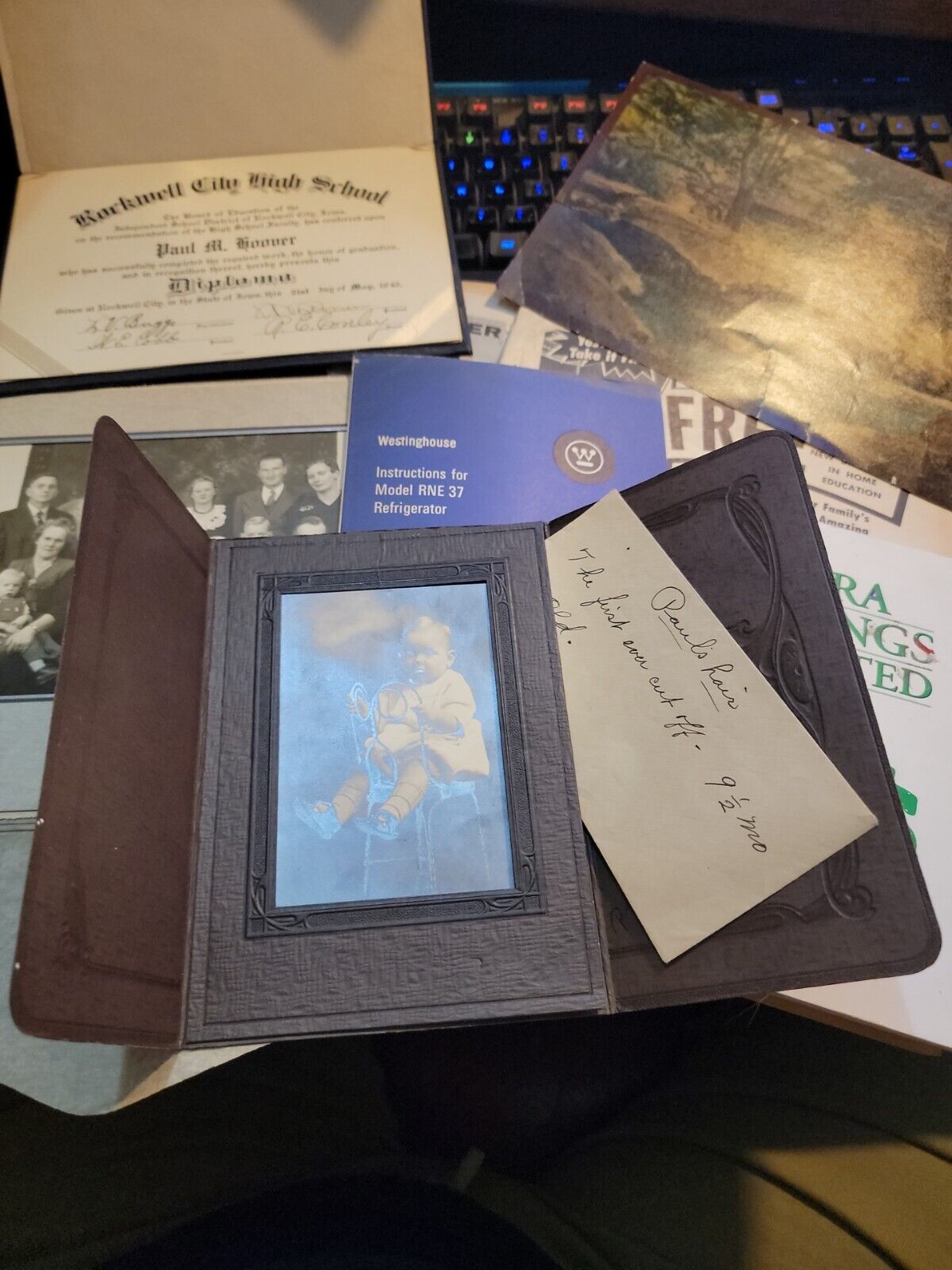 Ephemera - varied items, old to now, Old Photos, Diploma, Magazines 
