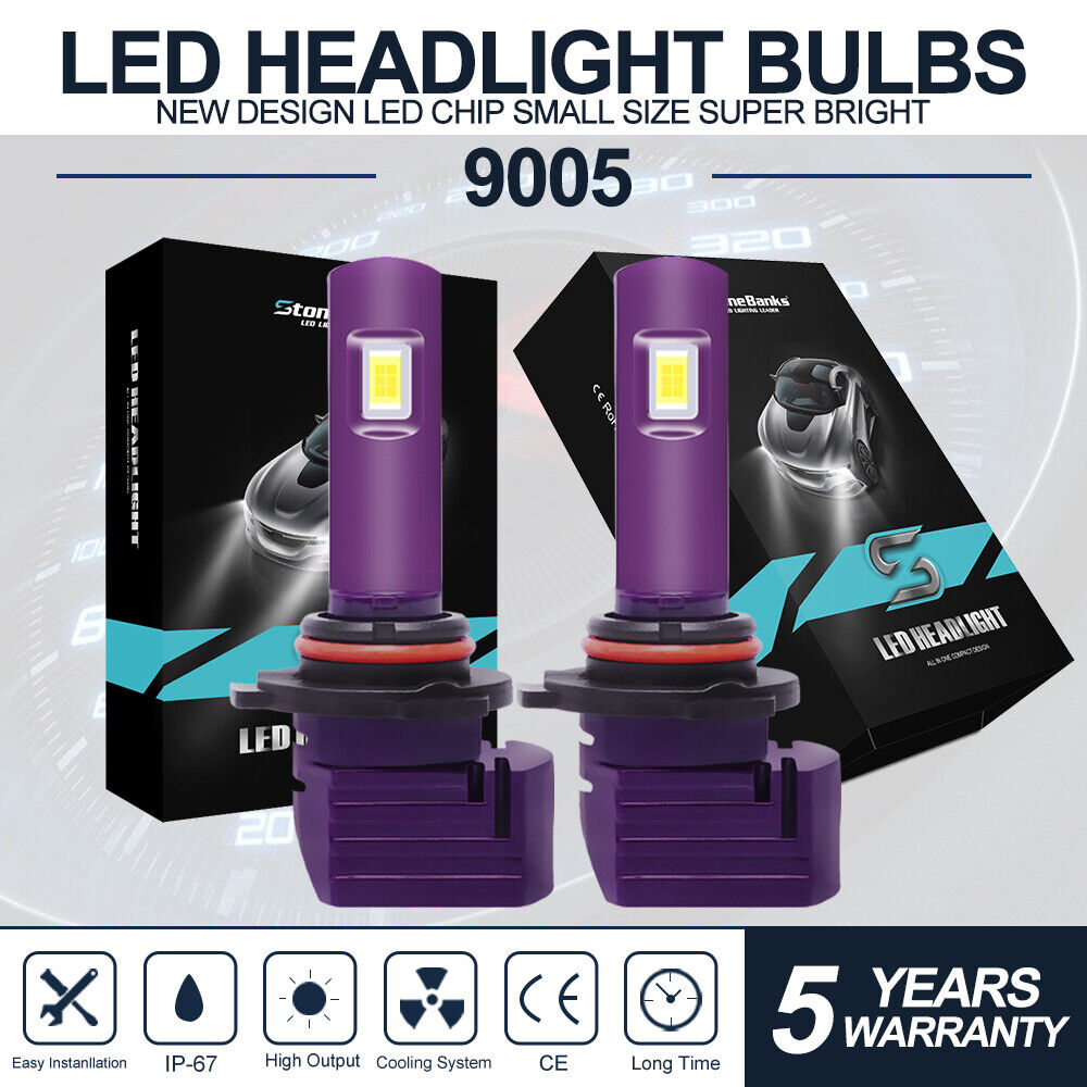 2X9005 LED Headlight Bulb Conversion 6500K White Kit Surper Bright High-Low Beam