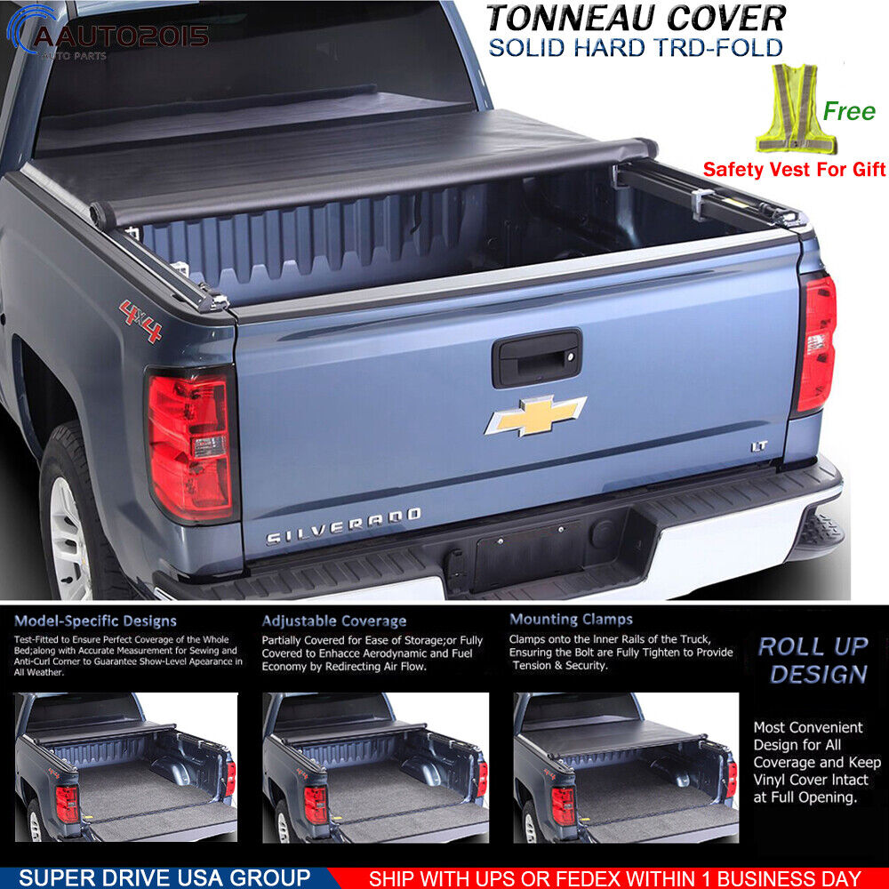 Fits 2019-2021 Chevy Silverado 1500 Lock Soft Roll Up Tonneau Cover 5.8ft Bed