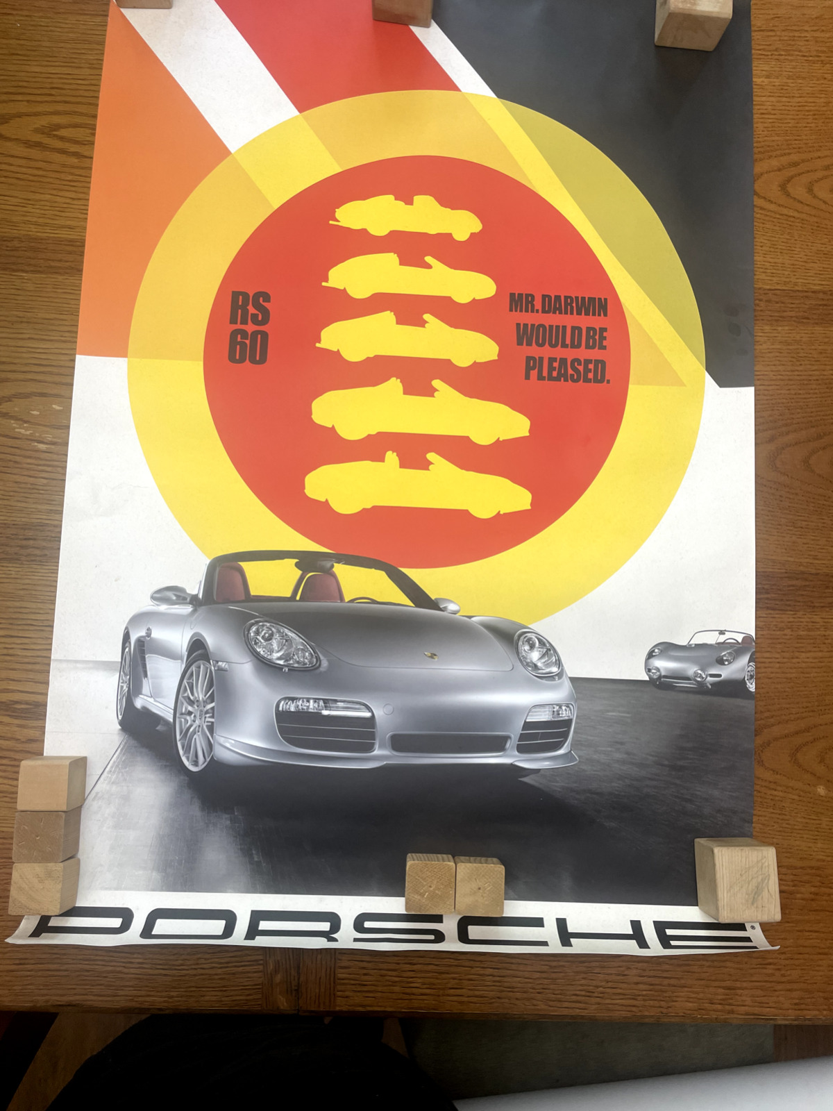FULL SET OF 3 RARE PROMO PORSCHE BOXSTER RS 60 ROADSTER POSTERS