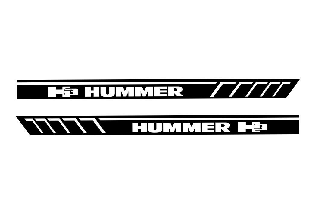 HUMMER H3 - 2pcs Side Stripes body decals racing graphics vinyl sticker Quality