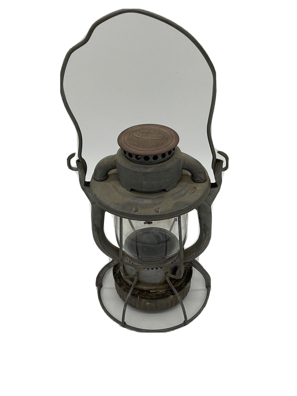 Vintage Dietz Vesta Boston & Maine RR Lantern With Clear Embossed Globe