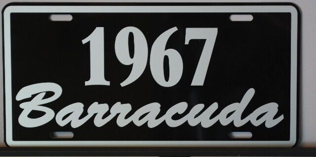METAL LICENSE PLATE 1967 BARRACUDA FITS PLYMOUTH MOPAR FORMULA S 273 318 340