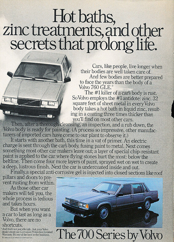 1985 Volvo 760 GLE - Prolong - Classic Vintage Advertisement Ad D24