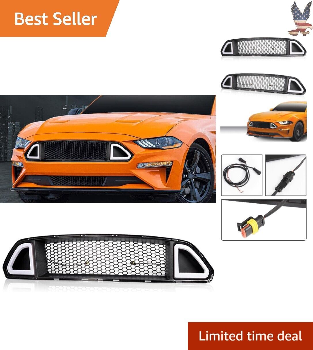 Premium LED Upper Grille - Plug-and-Play Installation - 2015-2017 Mustang