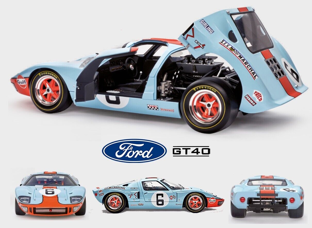 HACHETTE 1968 1969 BUILD FORD GT40 1/8 SCALE centauria complete FULL KIT ALTAYA