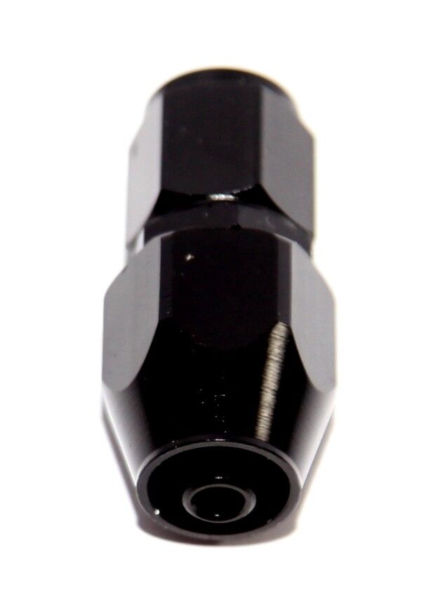 BLACK -4AN AN4 Straight Swivel Oil/Fuel/Gas Line Hose End Male Fitting Adapter