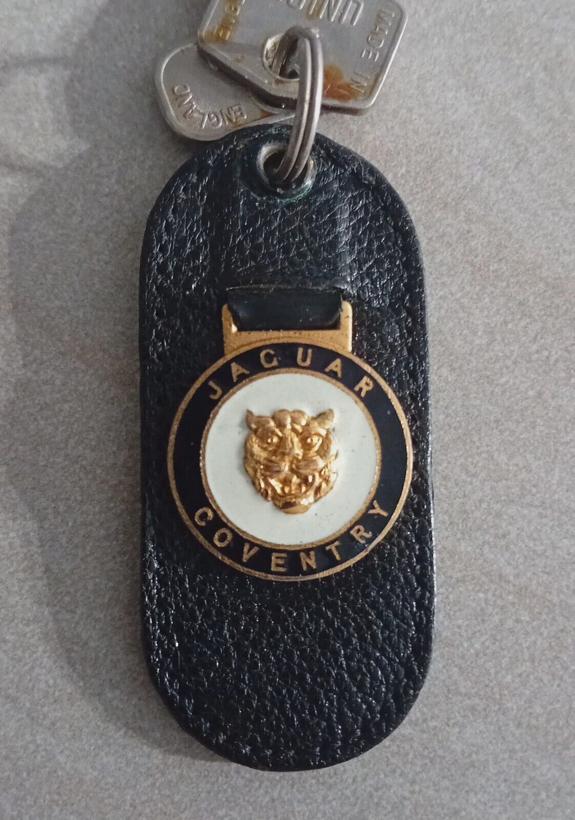 Original Jaguar Vintage CUD Keyring Key Fob with Set of Wilmot Breeden Keys