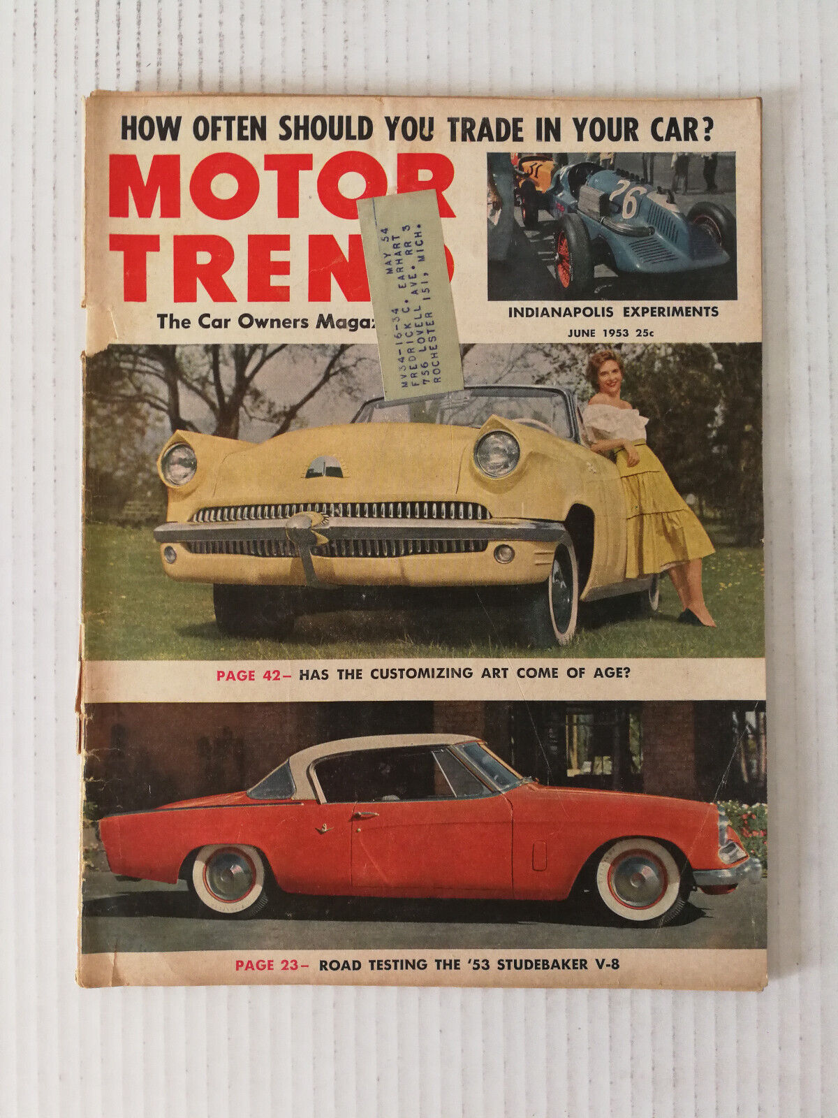 Motor Trend June 1953 Studebaker V-8 - Olds 88 - Lincoln Continental - 723