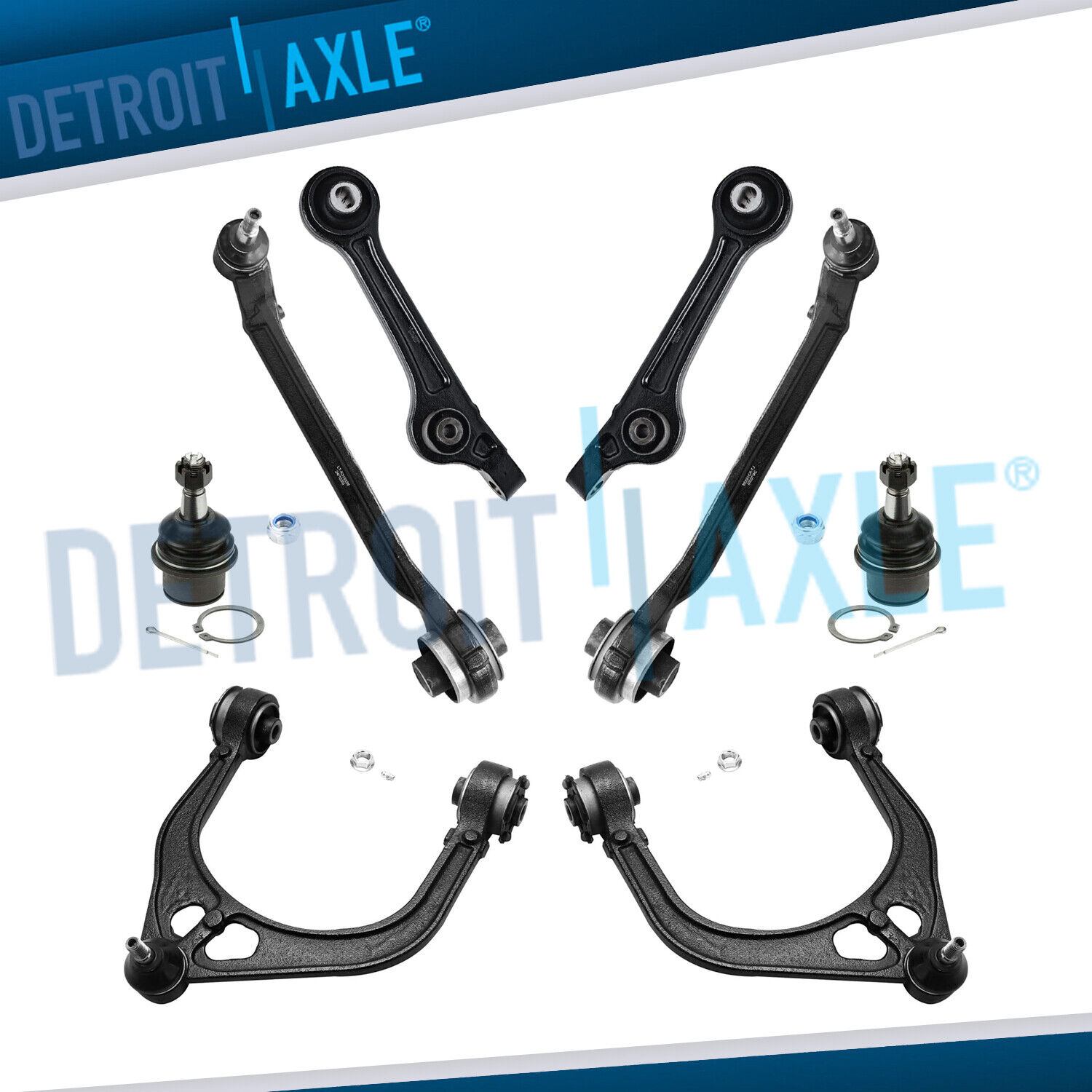 Front Upper & Lower Control Arms for 2011-2019 Dodge Charger Challenger 300 RWD