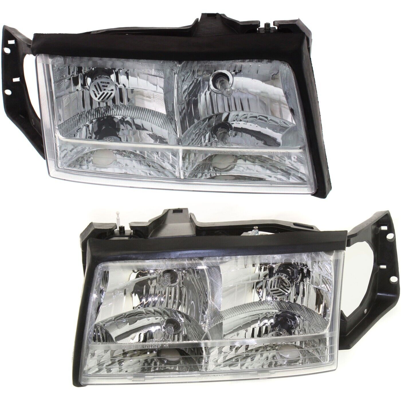 Headlight Set For 97-99 Cadillac DeVille Left and Right With Bulb 2Pc