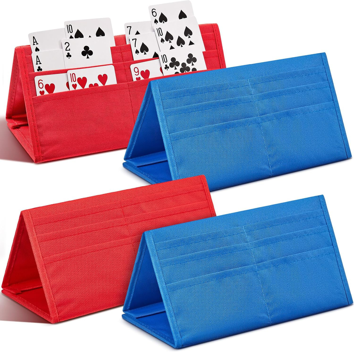 4 Pcs Foldable Card Holders for Playing Cards Hands Free Playing Card Holder for