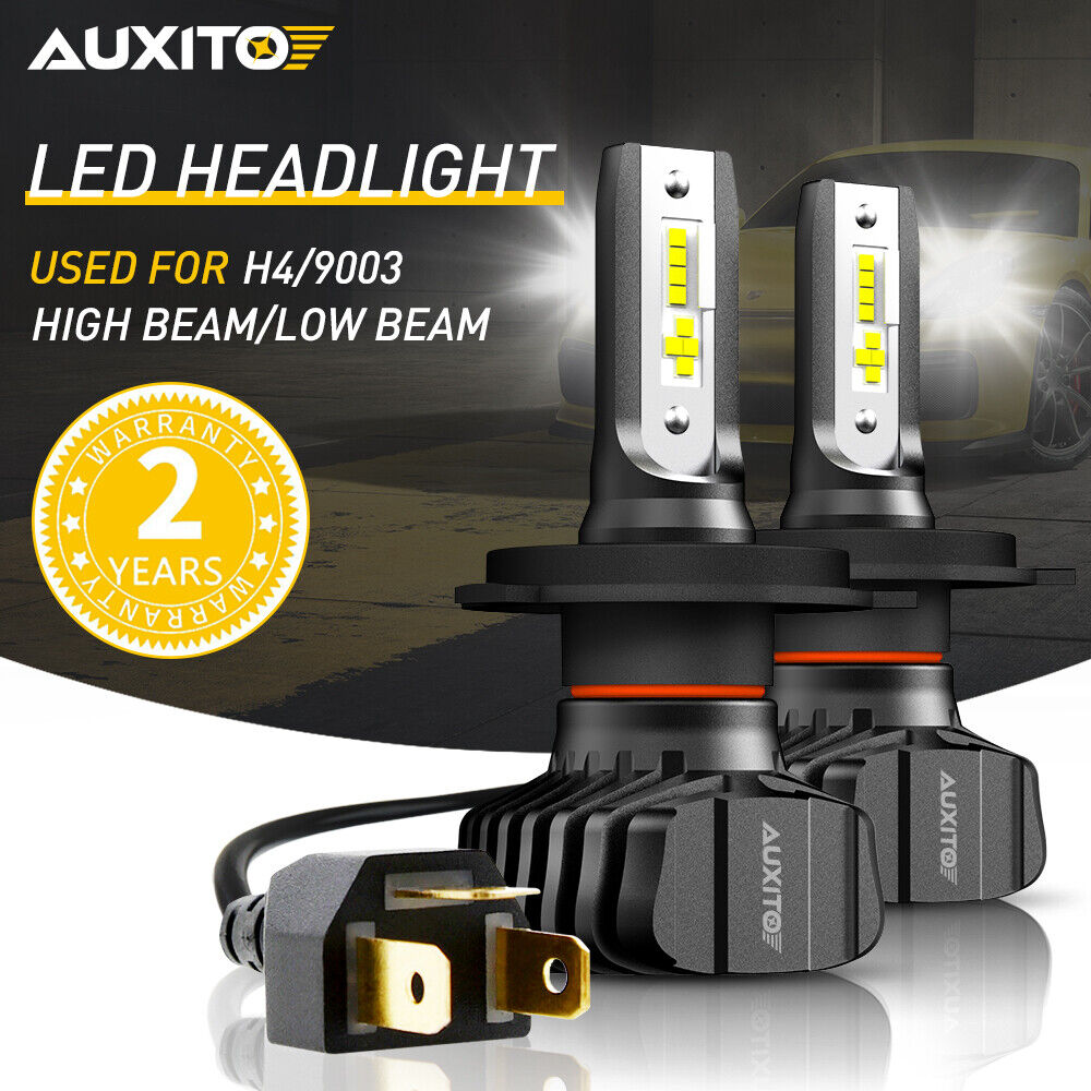 AUXITO H4 LED Headlight Bulbs 24000LM 6000K Cool White Light Low Beam Kit B7
