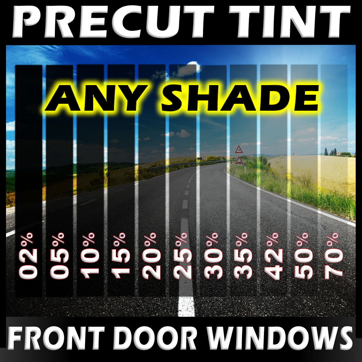 Nano Carbon Window Film Any Tint Shade PreCut Front Doors for Chevrolet Cars