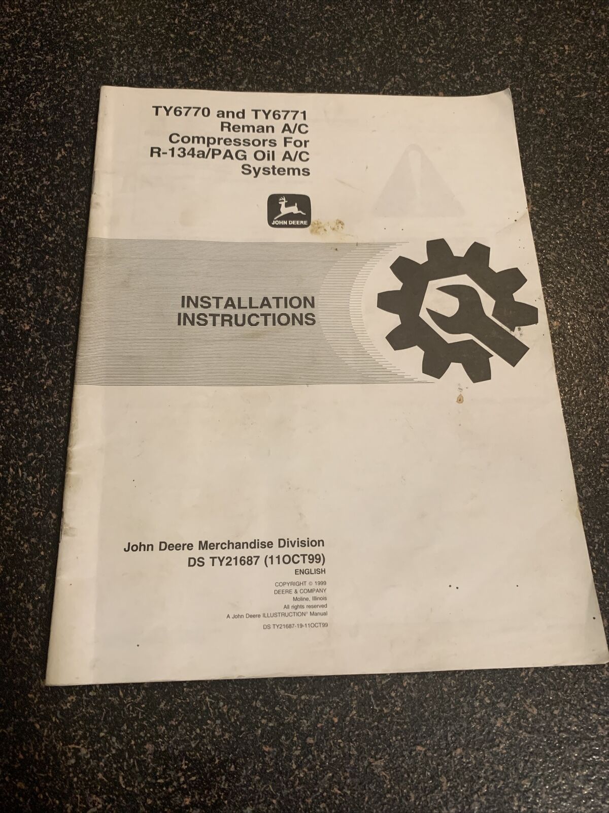 John Deere Ty6770 And Ty6771 Reman A/c compressors Instillation Instructions