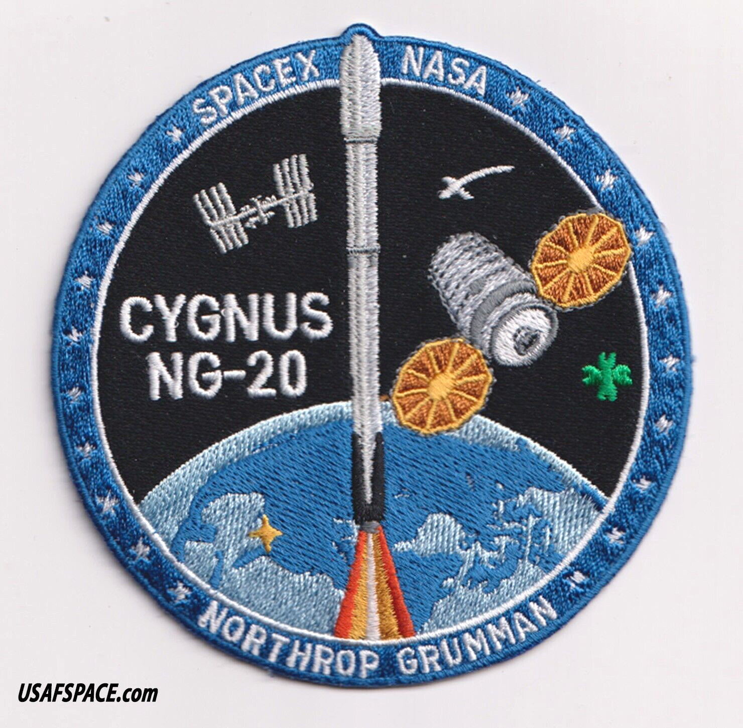 Authentic CYGNUS NG-20 SPACEX NASA ISS RESUPLY SATELLITE Employee PATCH