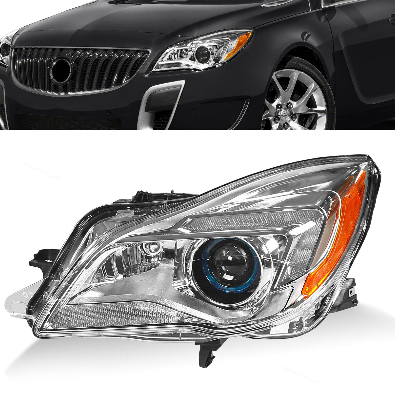 Headlights Assembly Fits 14-17 Buick Regal HID/Xenon Projector Headlamps Left