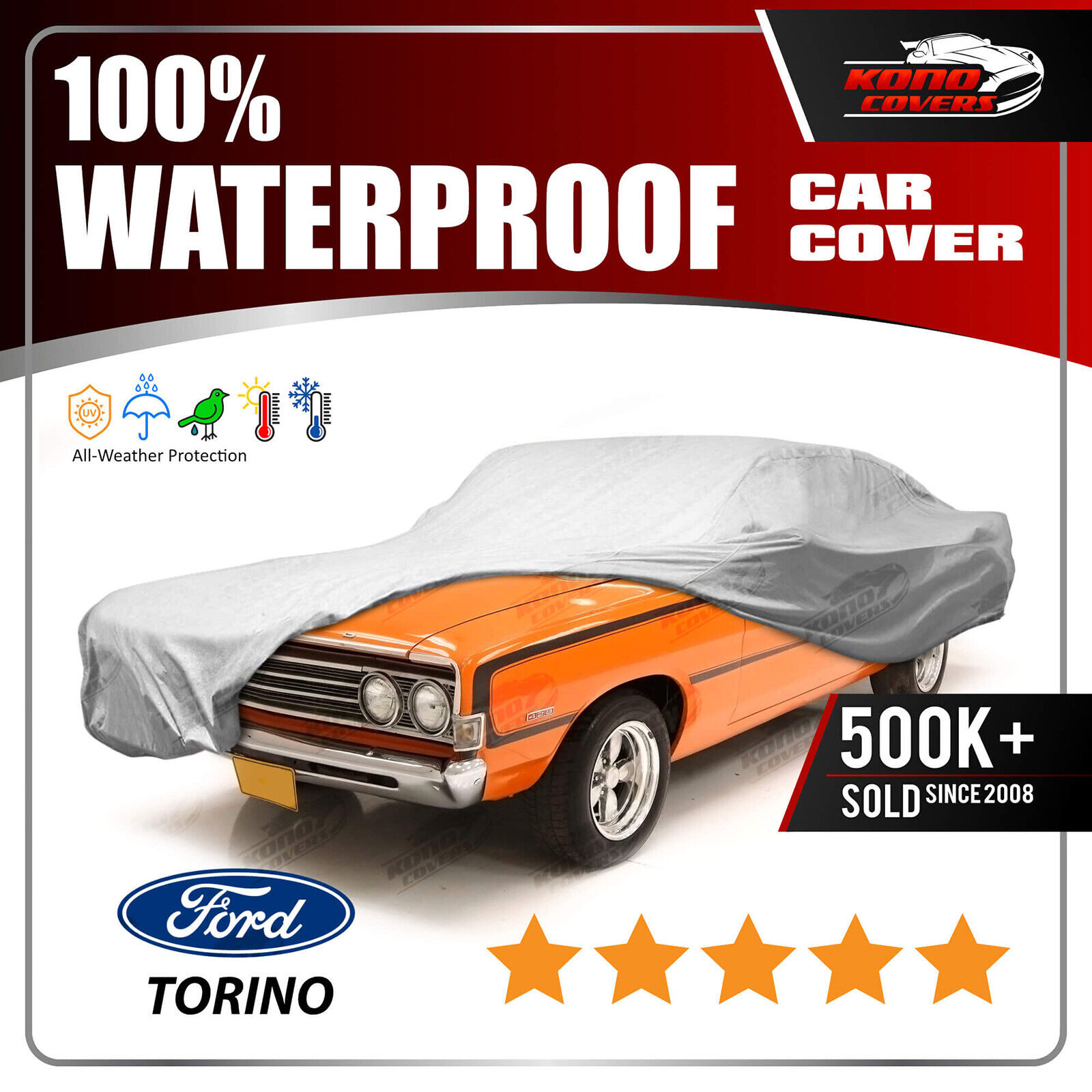 1968-1969 Ford Torino 2-Door CAR COVER - ULTIMATE� HP 100% All Season Custom-Fit