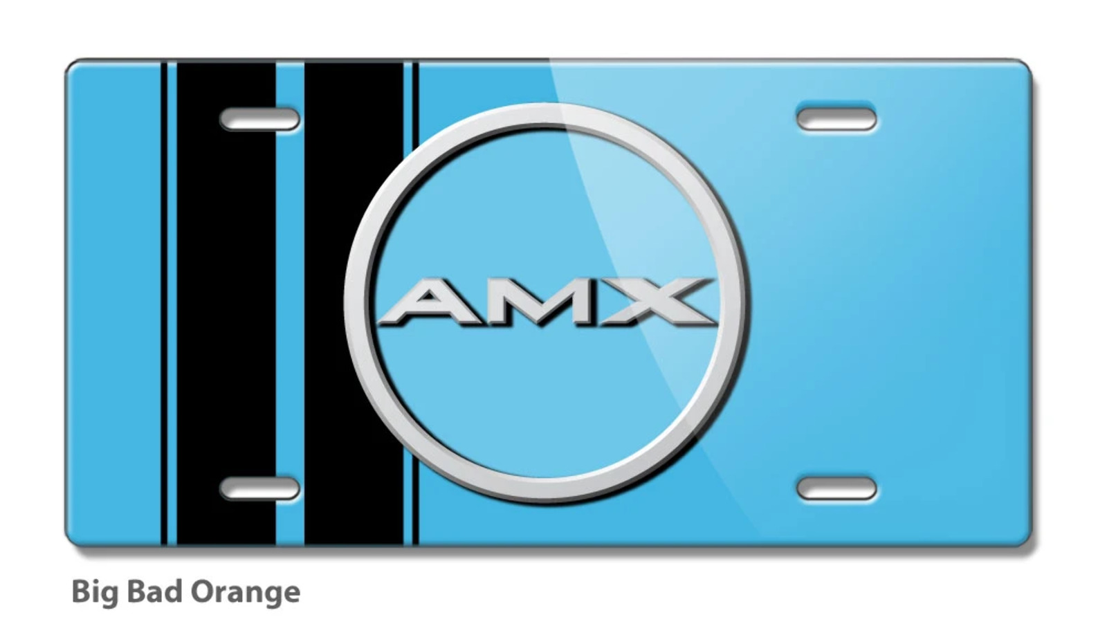 1968 - 1970 AMC AMX Big Bad Emblem Novelty License Plate - Aluminum - 3 colors -