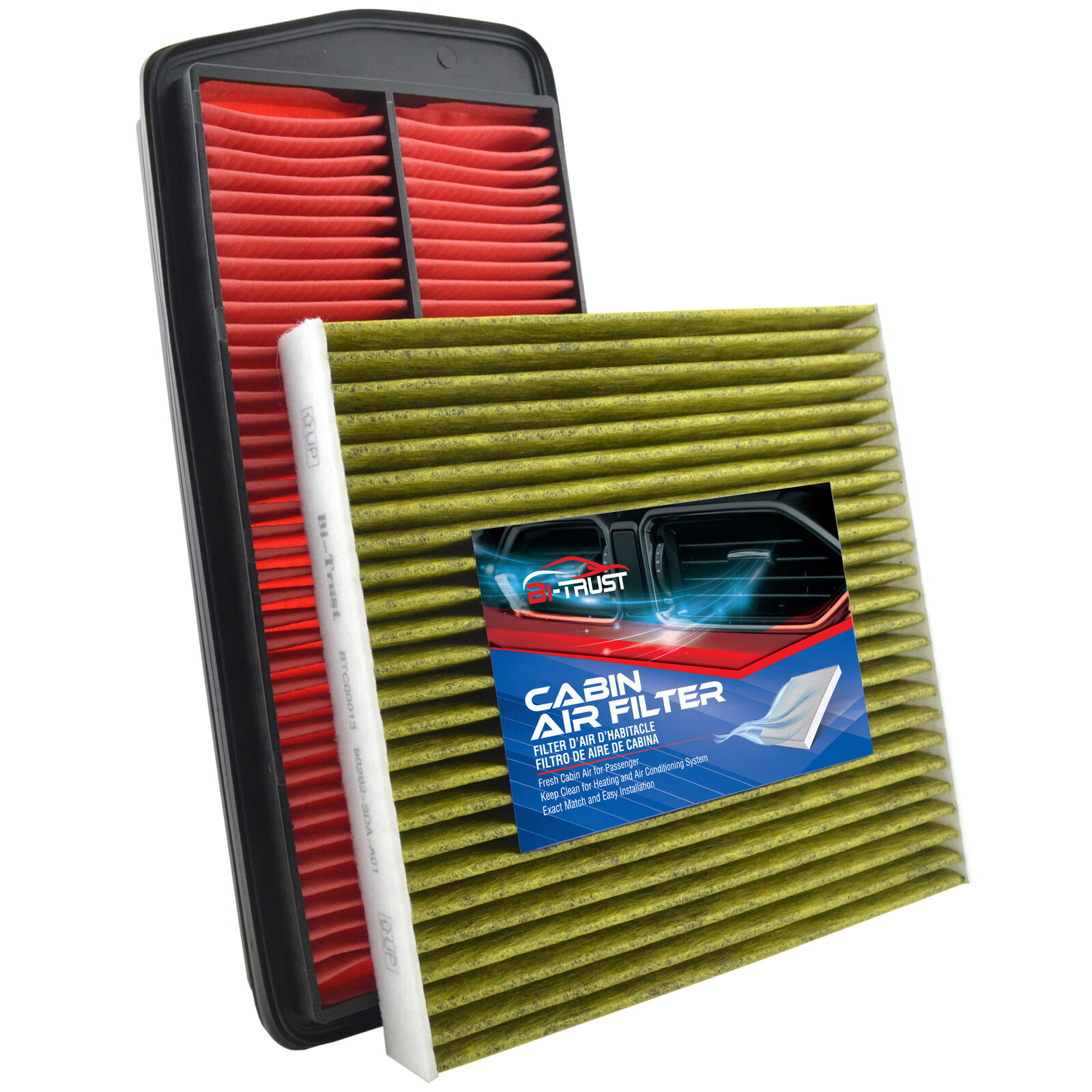 Combo Set Engine & Carbon Cabin Air Filter for Acura RDX L4 2.3L 2007-2012