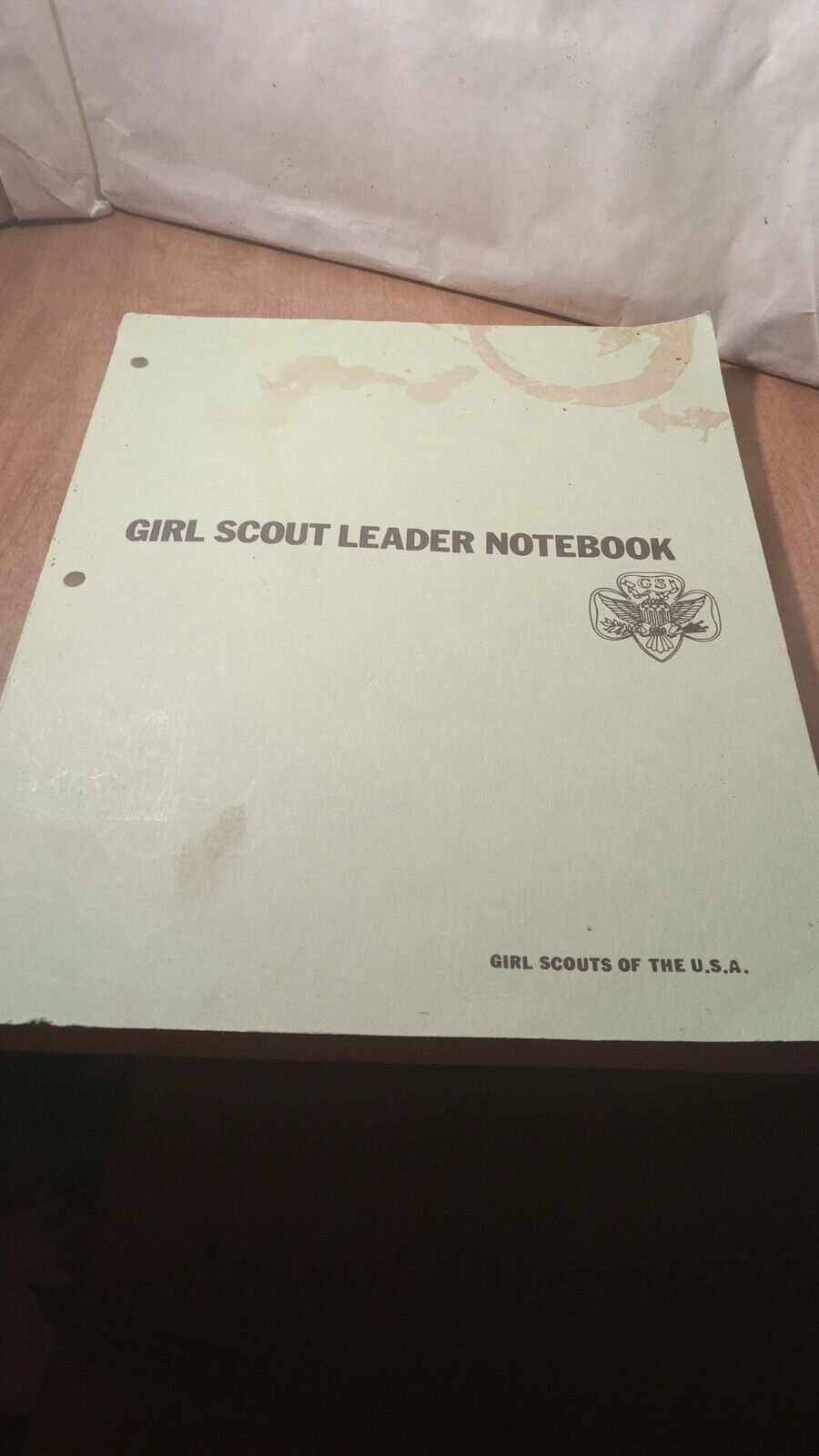 1963 Girl Scout Leader Notebook Vintage Used
