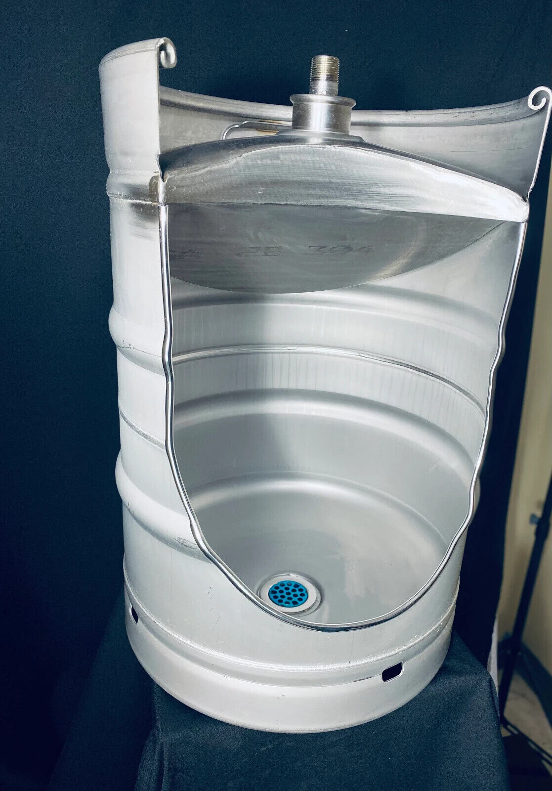 1/2 Beer Keg Urinal-Front Cut Out