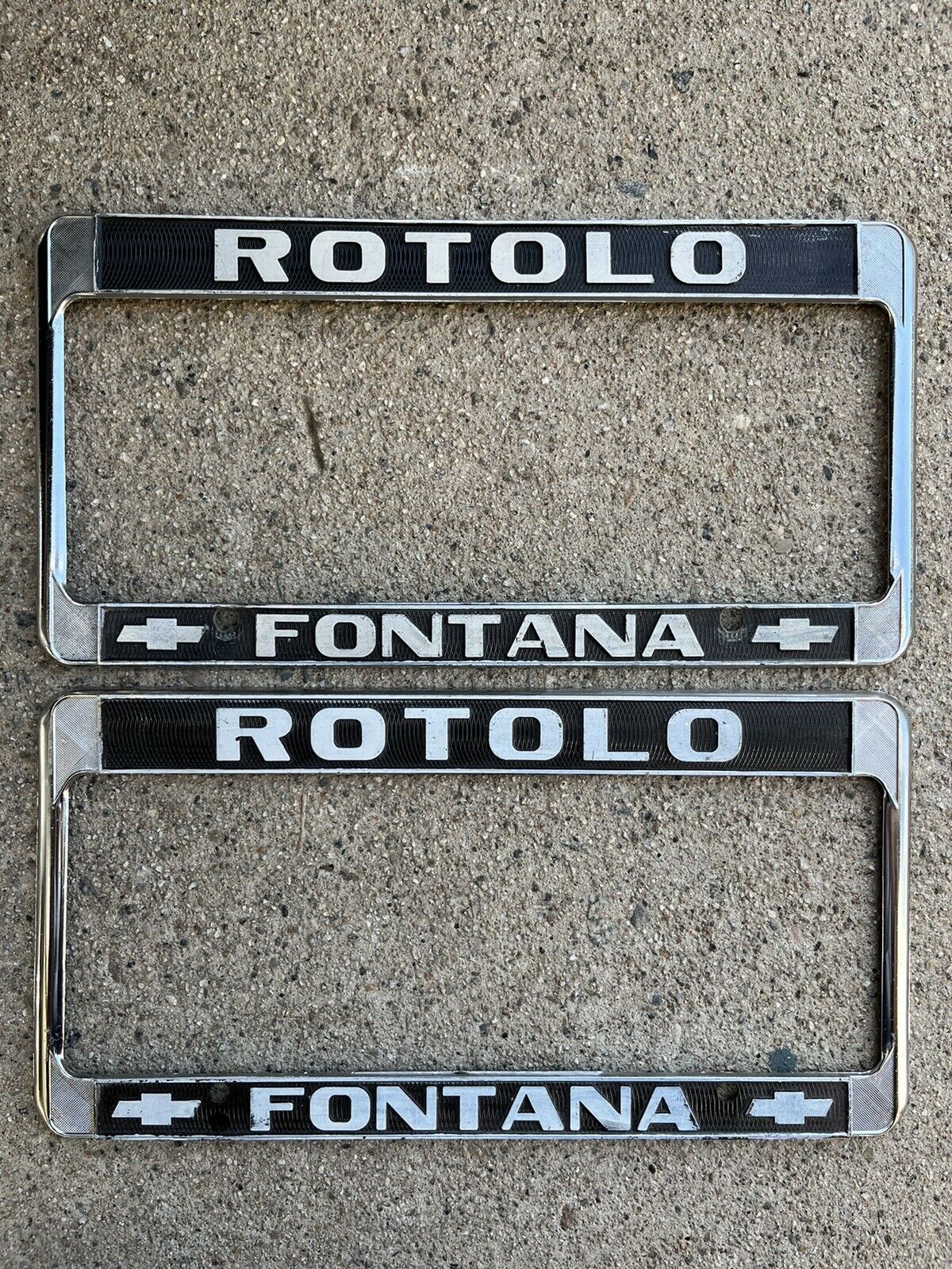 Rotolo Chevrolet Fontana, California License Plate Frame Set