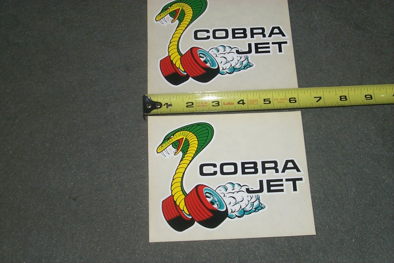 2 NOS Cobra Jet Decals 69 70 Mustang Fastback/Convertible Mach 1 Shelby 428 SCJ