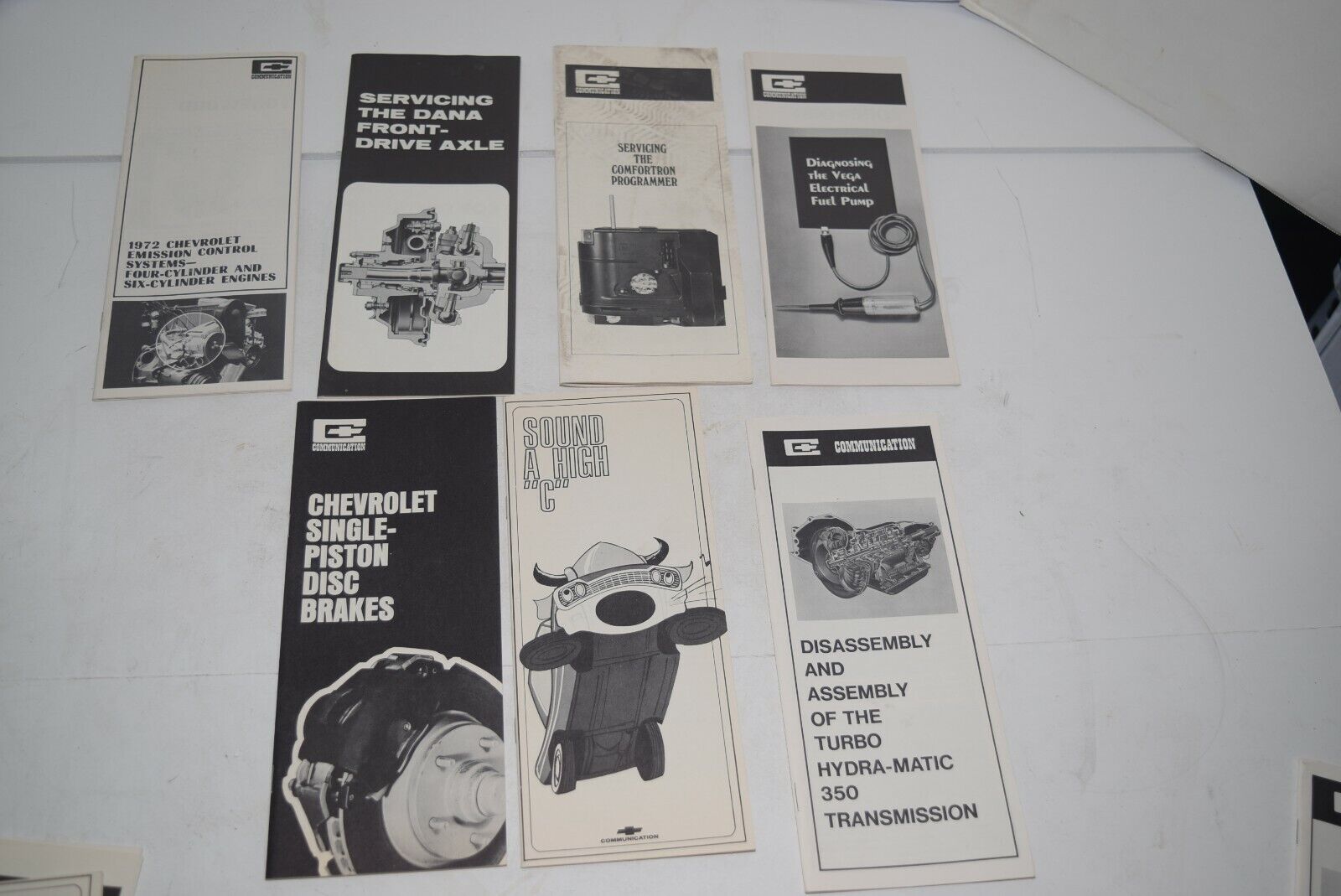 Vintage Set 7 - 1966-71 Chevrolet Auto Service Pamphlets